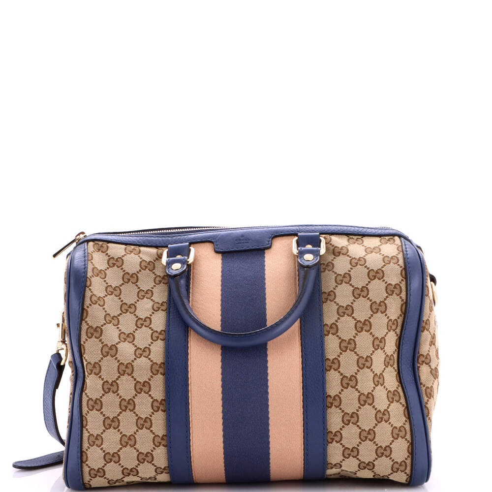Gucci Vintage Web Boston Bag Gg Canvas #262053G13B